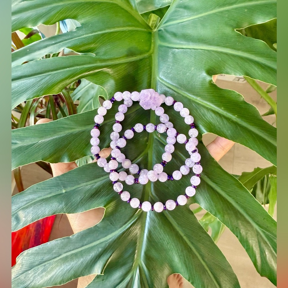 Amethyst & Hematite bracelet (one) | Handmade beaded bracelet